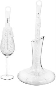 img 1 attached to 🍷 Premium Decanter Stand Bundle: Drying Rack, Cleaning Brush & Beads