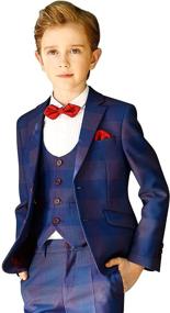img 4 attached to 👔 ELPA Suits Childrens Classic Plaid Boys' Clothing: Stylish Suits & Sport Coats for Little Gentlemen