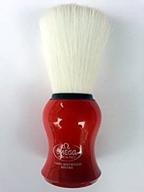 🪒 omega shaving brush #90065 syntex 100% synthetic red: superior quality for a smooth shaving experience logo