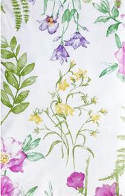 img 2 attached to 🌼 Organic Wildflower Fields Flannel Tablecloth by Newbridge