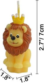img 1 attached to TIHOOD Creative Lion Cartoon Birthday Candle - Smokeless Cake Candle and Party Supplies, Handmade Cake Topper Decoration - Perfect Gift (Lion)