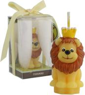 tihood creative lion cartoon birthday candle - smokeless cake candle and party supplies, handmade cake topper decoration - perfect gift (lion) logo