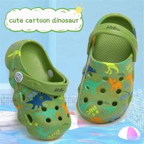 img 3 attached to Knemksplanet Dinosaur Cartoon Slippers Lightweight Boys' Shoes ~ Clogs & Mules