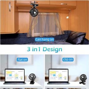 img 1 attached to 🔋 Rechargeable USB Operated Mini Fan with Clip, LED Lights, and 2200 mAh Battery – Ideal for Camping, Hiking, Travel, Strollers, Office, and Home Outdoors