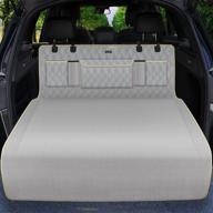 🐾 lassie waterproof suv cargo liner for dogs with storage bags - 100% suv dog cover with bumper flap protector, machine washable pet seat covers for back of suv, truck logo