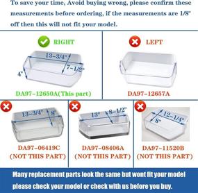 img 2 attached to 🚪 Door Shelf Basket Bin (Right Side) Compatible with Samsung Refrigerator RF263beaesr, RF260beaesr, RF261beaesr - DA97-12650A, DA63-07104A, DA63-06963A | Part Number: AP5620330, 2692337, PS4176653