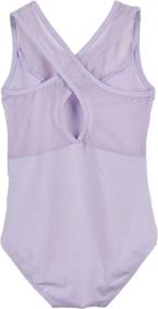 img 4 attached to Girls Cross Leotard Medium Black Sports & Fitness and Other Sports