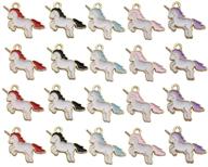 50pcs gold plated enamel unicorn diy jewelry charms (m158) - cute pendants for necklace, bracelet, earring making - diy jewelry accessories logo