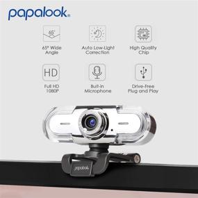 img 3 attached to 🎥 1080P Webcam, PAPALOOK PA452 Full HD Web Camera with Manual Focus, 65° Viewing Angle, Built-in Microphone for PC/Laptop/Desktop - Compatible with Skype, YouTube, Twitch
