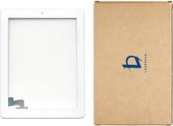 📱 ipad 2 touch screen digitizer with home button and strong adhesive - assembled, a1395 a1396, white logo