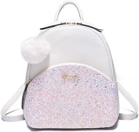 img 4 attached to Sequin Leather Backpack Satchel Daypacks Women's Handbags & Wallets for Satchels