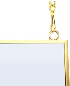 img 1 attached to 📸 JuxYes Set of 2 Brass Wall Hanging Photo Frames: Elegant Golden Glass Floating Frame Style for Stunning Artwork Display (4" x 6")