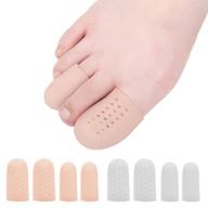 beautulip big toe protector: breathable gel toe cap sleeves with holes for problematic toenails - pack of 8 (beige+white) logo