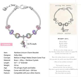 img 2 attached to Enchanting SHWIN Unicorn Gifts: Dazzling Rainbow Unicorn Jewelry Set for Girls and Women