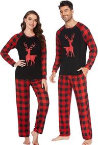 img 4 attached to 🎄 Ekouaer Christmas Family Matching Pajamas Sleepwear Set