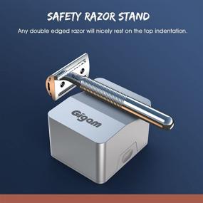 img 2 attached to 🪒 King C Safety Razor Stand: Aluminum Holder for Double Edge Razor Blades, Spare Blade Storage - Beard Trimmer Accessories, Dad and Boyfriend Gifts