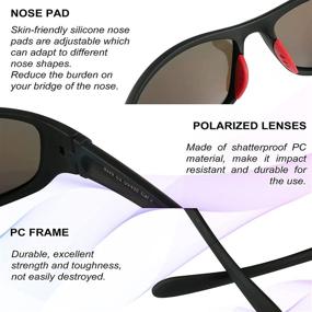 img 2 attached to 🕶️ FONHCOO UV Protection Polarized Sunglasses for Men and Women, Ideal for Cycling, Fishing, Driving and Sports