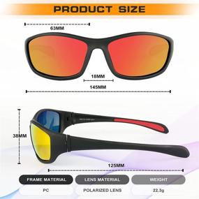 img 3 attached to 🕶️ FONHCOO UV Protection Polarized Sunglasses for Men and Women, Ideal for Cycling, Fishing, Driving and Sports