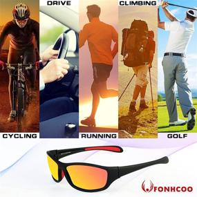 img 1 attached to 🕶️ FONHCOO UV Protection Polarized Sunglasses for Men and Women, Ideal for Cycling, Fishing, Driving and Sports