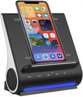 🔌 powerful 4-in-1 fast charging wireless charger with bluetooth premium speakers and handsfree call - perfect docking station for iphone 12/12 mini/12 pro max and samsung phones logo