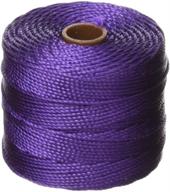 🪡 beadsmith twisted nylon super-lon cord, 77 yd, purple - durable & vibrant crafting cord for jewellery making - slbc-pu logo