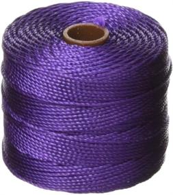 img 1 attached to 🪡 Beadsmith Twisted Nylon Super-Lon Cord, 77 yd, Purple - Durable & Vibrant Crafting Cord for Jewellery Making - SLBC-PU