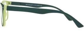 img 2 attached to 🤓 Stylish Matte Rubberized Hipster Horn Rim Reading Glasses with Spring Hinge