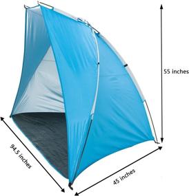 img 3 attached to 🏖️ iCorer Extra Large Beach Tent - Portable EasyUp Sun Shelter Sunshade, Dimensions: 94.5" L x 47.2" W x 55" H.