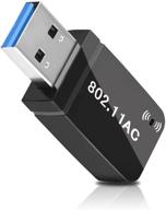 🔌 ac1200m usb wifi adapter for pc - dual band 2.4/5ghz, usb 3.0, mini dongle - compatible with win7 8 10 xp vista mac logo