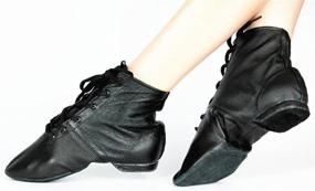 img 2 attached to 👢 Affordable High-Quality Women's Leather Jazz Dance Boots: Cheapdancing Soft-Soled Black High Boots