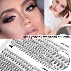 img 3 attached to Enhance Your Lash Game with Individual Lashes Clusters - 240 Pcs | 10D/20D | DIY Eyelash Extensions