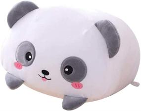 img 2 attached to 🐼 Cute Panda Plush Cylindrical Body Pillow - Super Soft Cartoon Hugging Toy Gift for Bedding and Kids Sleeping