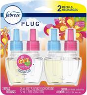 🌴 febreze noticeables запасные масляные картриджи с ароматом gain island fresh/tropical sunrise - 2 штуки, по 0.87 жидк. унции каждый. логотип