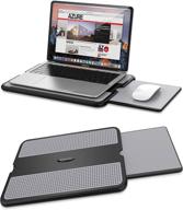 💻 abovetek portable laptop lap desk with retractable mouse pad tray - ideal for bed, sofa, couch, or travel логотип