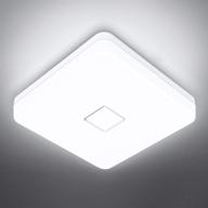 🔆 onforu 24w 2100lm led flush mount ceiling light: waterproof 11in square kitchen ceiling fixture, 5000k daylight white, 90ra+ for hallway balcony логотип