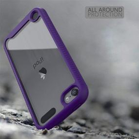 img 2 attached to 💜 Бронированный ударопрочный чехол с защитным экраном для iPod Touch 7/6/5 поколения - фиолетовый