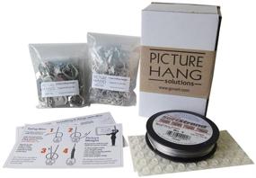 img 4 attached to 🖼️ Pro Picture Hanging Kit - Frame Back Kit with D-Ring Hangers, Wire, and Bumpers for 50 Pieces of Art - Artwork Hanging Kit for Easy Picture Hanging - Picture Hang Solutions