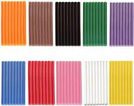 🌈 80-piece mini colored hot glue sticks: variety of 10 colors for diy crafts, art projects, repairs, and sealing (0.28"×3.9") логотип