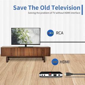 img 2 attached to 🔌 Кабель HDMI на RCA, 1080P 5фт/1.5м мужской HDMI к 3-RCA Видео Аудио AV Кабель Конвертер Адаптер для ТВ HD DVD.