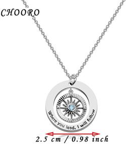 img 3 attached to 🌟 CHOORO Mother Daughter Compass Pendant Necklace: A Meaningful Gift Symbolizing Unbreakable Bond