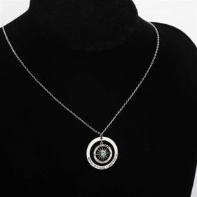 img 2 attached to 🌟 CHOORO Mother Daughter Compass Pendant Necklace: A Meaningful Gift Symbolizing Unbreakable Bond