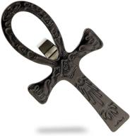 🔑 rechicgu egyptian ankh key of life cross ring: stylish, adjustable band with hieroglyphic carvings - symbol of protection and amulet jewelry logo