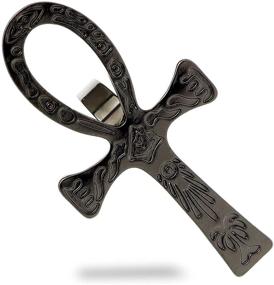 img 4 attached to 🔑 RechicGu Egyptian Ankh Key of Life Cross Ring: Stylish, Adjustable Band with Hieroglyphic Carvings - Symbol of Protection and Amulet Jewelry