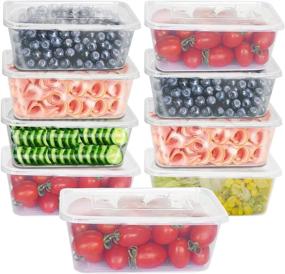 img 4 attached to 🍱 Convenient Food Containers: Ganfaner [50pk] 30fl.oz/900ml with Lids - Perfect for Meal Prep, Salad, Sandwiches, Noodles, Lunch, Dinner or Snacks [Clear]