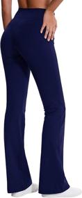 img 1 attached to ChinFun Women's High Waist Bootcut Yoga 🩳 Pants with Hidden Pocket - Tummy Control & Sweatproof