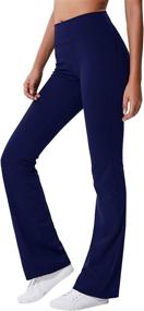 img 2 attached to ChinFun Women's High Waist Bootcut Yoga 🩳 Pants with Hidden Pocket - Tummy Control & Sweatproof