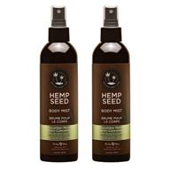 🌿 hemp seed body mist - cucumber melon, 8 fl oz - moisturizing, invigorating &amp; skin protective - infused with hemp seed oil, chamomile &amp; aloe vera - vegan &amp; cruelty-free logo