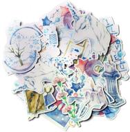 🦄 navy peony blue unicorn stickers and dreamy decals (23 pieces) - aesthetic stickers for party favors, scrapbooking, girls - waterproof stickers for water bottles, laptops - perfect for seo logo