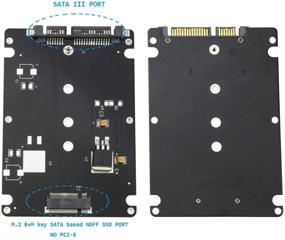 img 2 attached to 📁 M.2 SATA Enclosure with Case - B & M Key SSD Converter Adapter, SATA 3.0 2.5 Inch Card Support for M.2 SSD 2230 2242 2260 2280 Hard Drive (7mm Case)