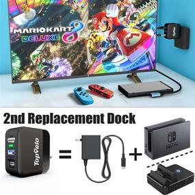 img 3 attached to 🔌 Portable Replacement Switch Dock Charger Adapter for OLED Nintendo Switch - HDMI AC Adapter with USB 3.0 Port and Type-C Power Cord - Switch TV Docking Station, Original Dock Set Compatible